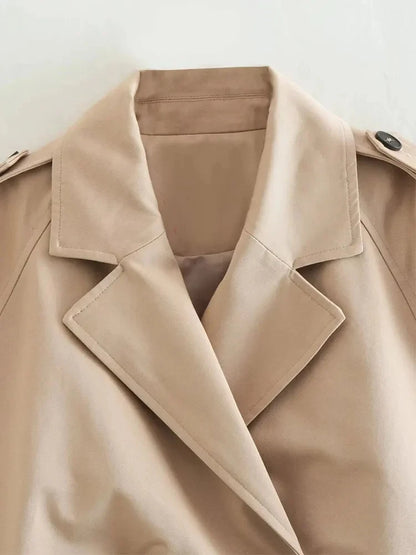 Belt Cropped Trench Coat