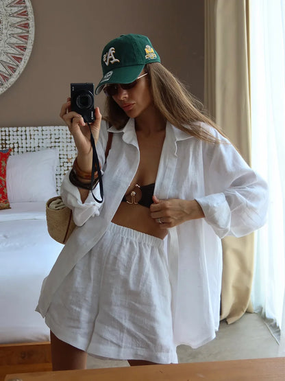 Lapel Long Summer Set