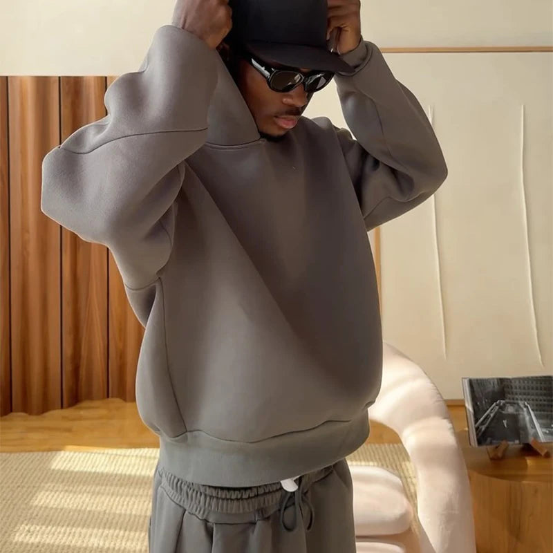 Essential Oversized Tracksuit - Stone Grey